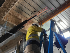 Commercial pipe up in progress - air conditioning