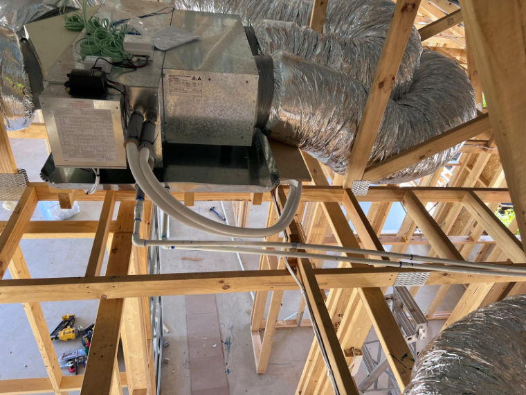 Indoor AC installation